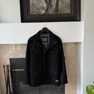 Ben Sherman Black Military Jacket Coat Men’s Size Medium